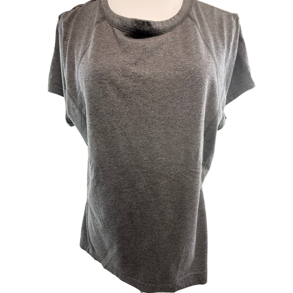 SKU2985 Tek Gear XL Gray Women's Short Sleeve Athletic T-Shirt Top